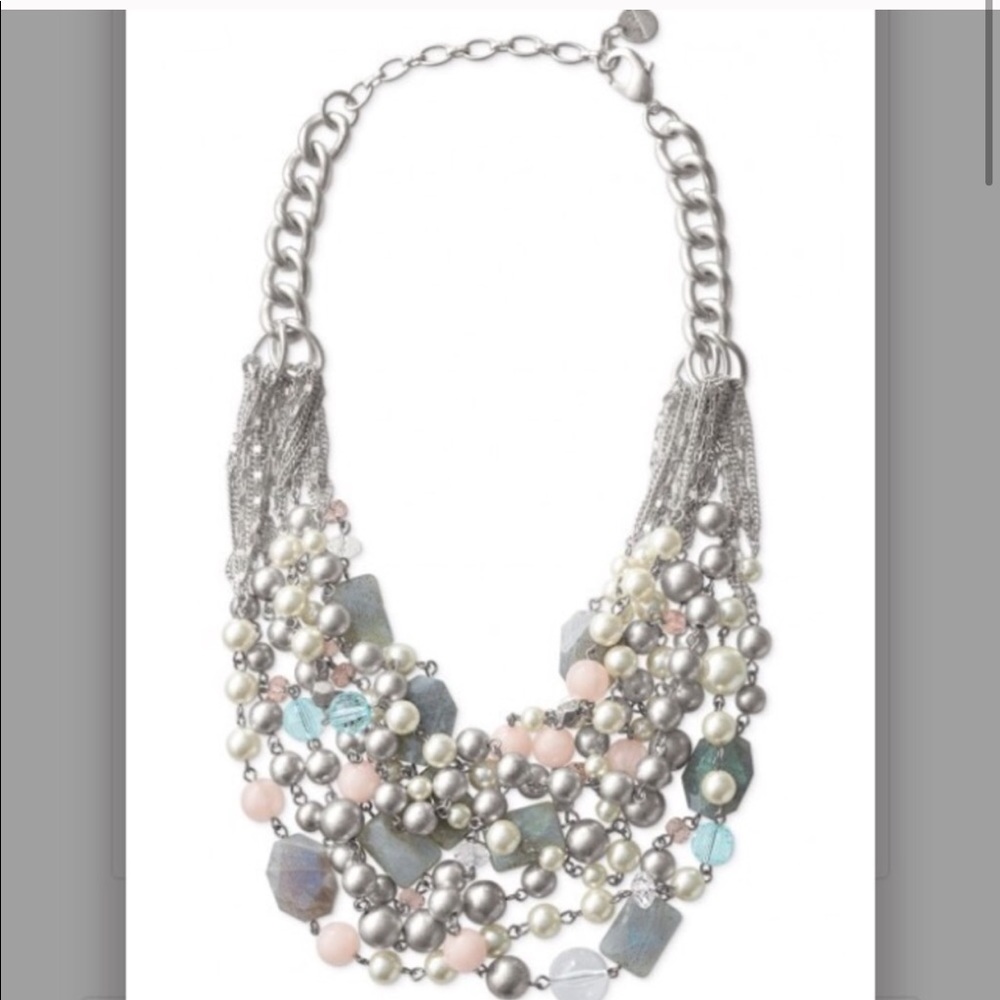 Stella & Dot | Gorgeous Labradorite + Silver Multi-layer Oslo Necklace Rโฆ - Picture 5 of 15